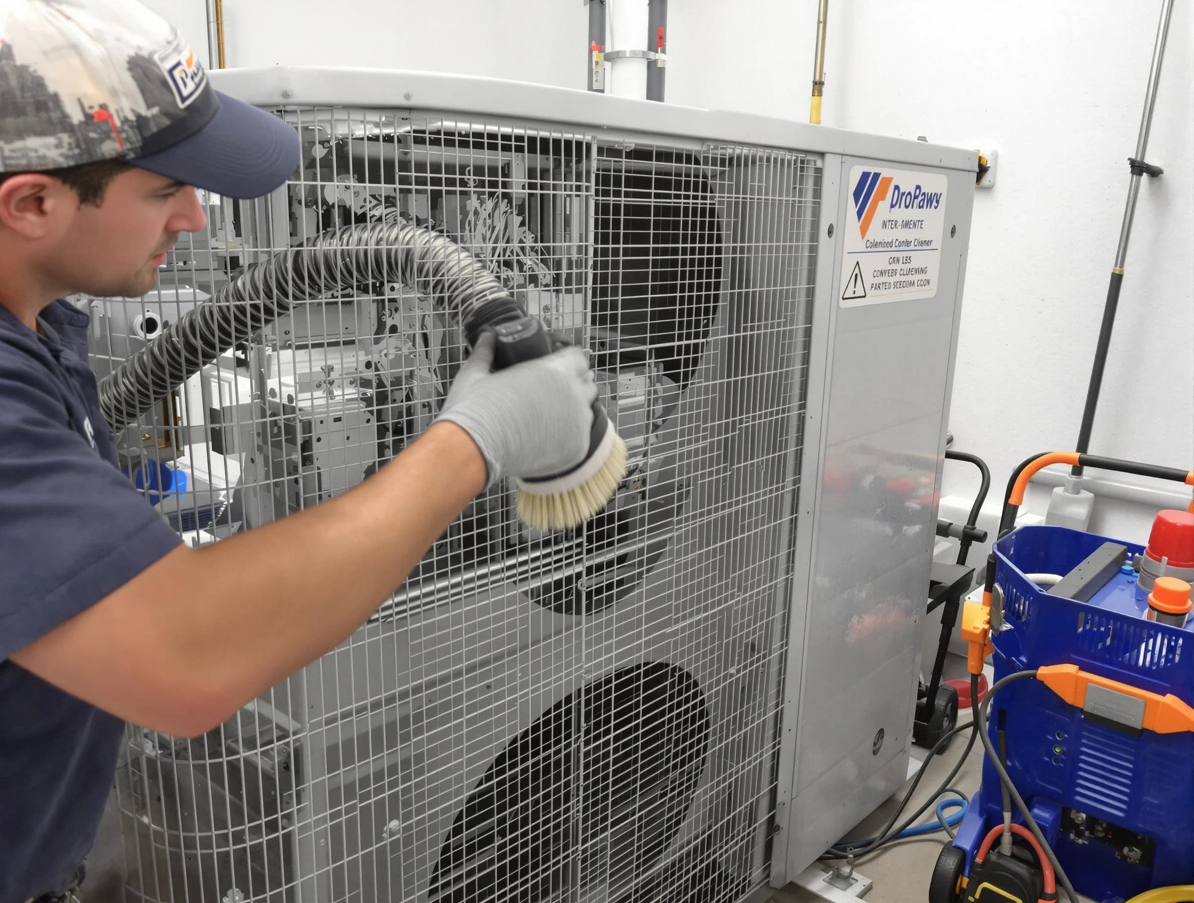 Chickasha Air Duct Cleaning specialist performing precision AC coil cleaning for improved system performance in Chickasha
