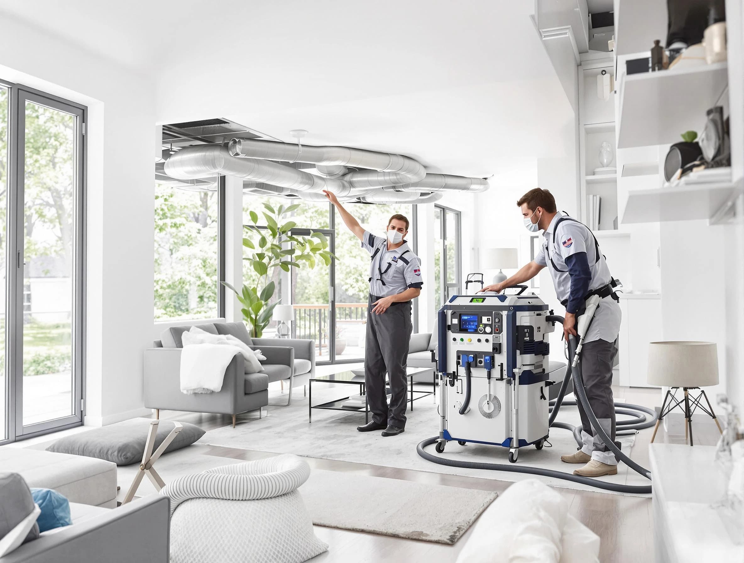 Chickasha Air Duct Cleaning professional conducting pure air duct cleaning with state-of-the-art equipment in Chickasha