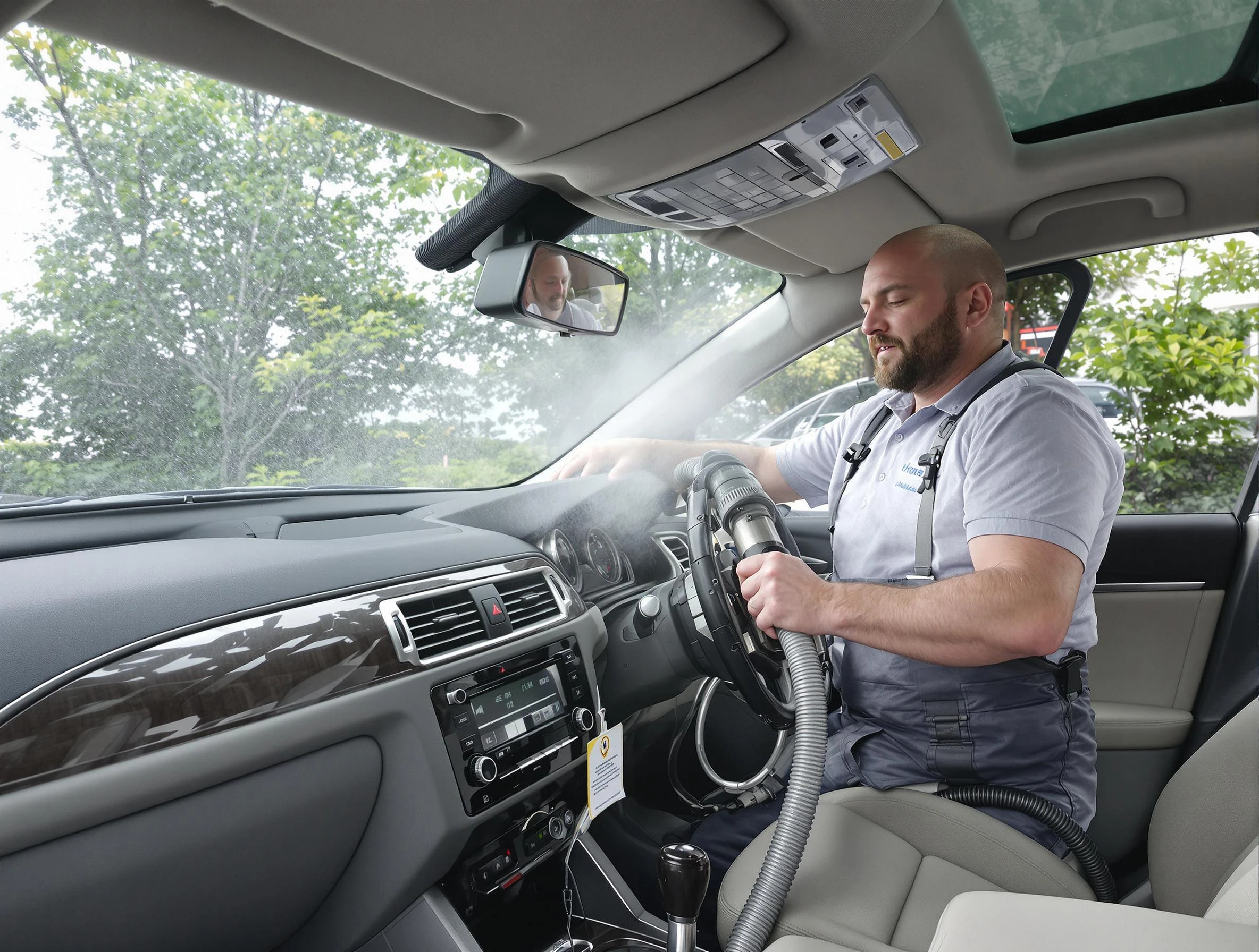 Chickasha Air Duct Cleaning specialist performing professional car duct cleaning in Chickasha