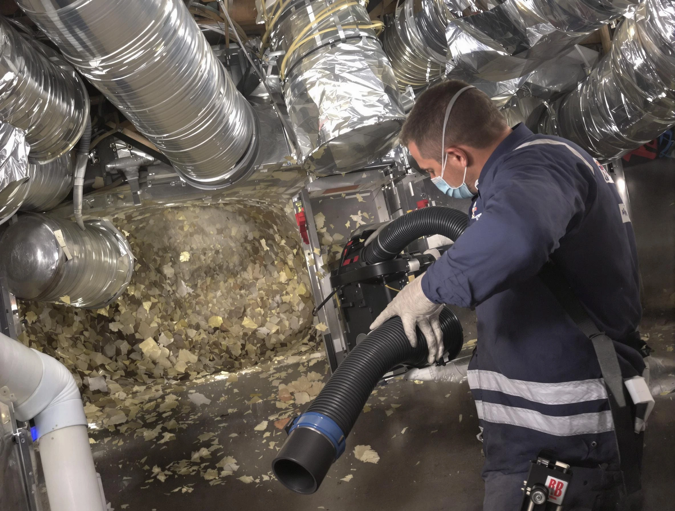 Chickasha Air Duct Cleaning specialist operating negative pressure cleaning equipment for thorough duct maintenance in Chickasha